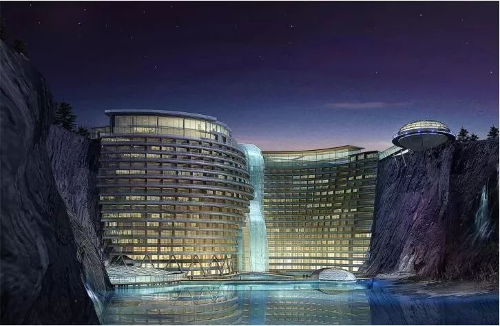世茂深坑洲际酒店建筑图资料下载-“世界十大建筑奇迹”，深坑酒店终于要开业了