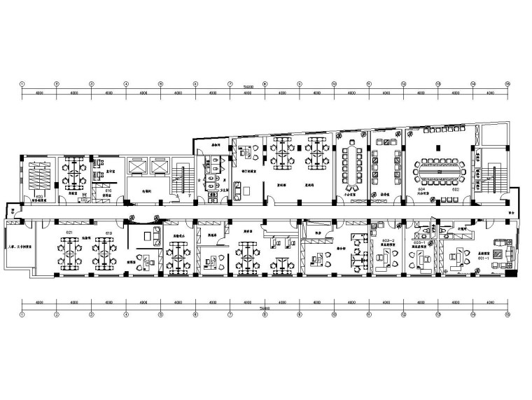 现代电梯施工图纸资料下载-现代风格办公空间装修施工图（附效果图）