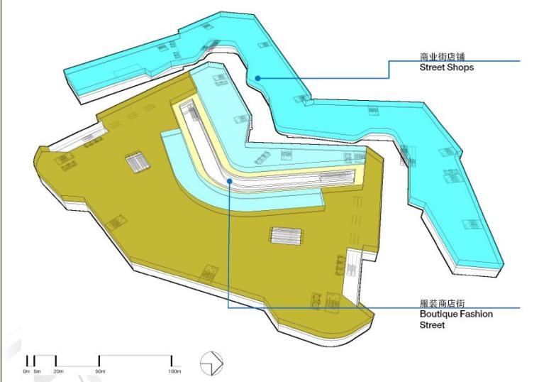 [福州]大型雕塑感现代风格综合商场建筑设计方案文本-大型雕塑感现代风格综合商场建筑平面图