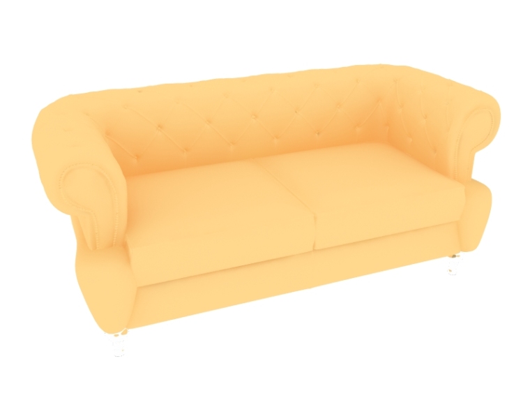 大气沙发3D模型资料下载-黄色大气沙发3D模型下载