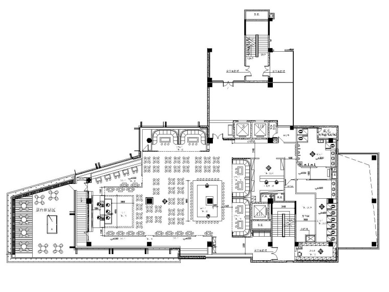 全套施工图cad图资料下载-武汉WIX酒吧室内设计全套CAD施工图(附效果图）