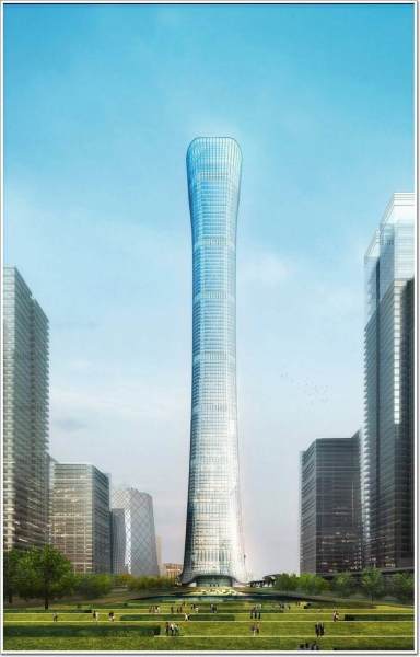 北京中国尊设计方案文本资料下载-中国尊创造23项记录，BIM技术功不可没！