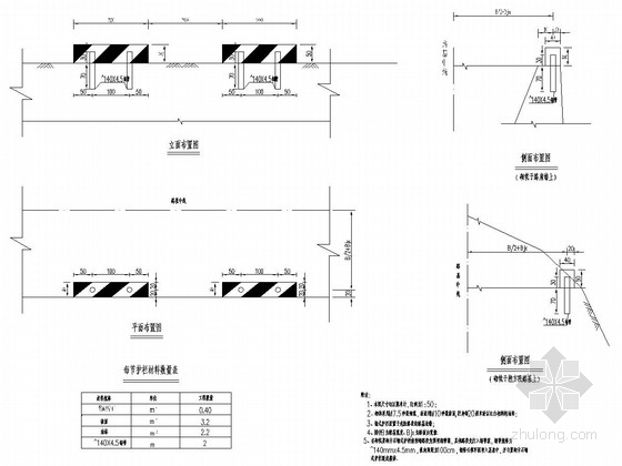 分隔带铁艺活动护栏资料下载-道路工程交通安全设施护栏设计通用图74张