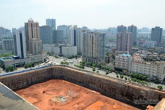 超20米深基坑资料下载-[湖南]43米超深基坑开挖支护施工方案（人工挖孔桩 索锚 旋喷桩）