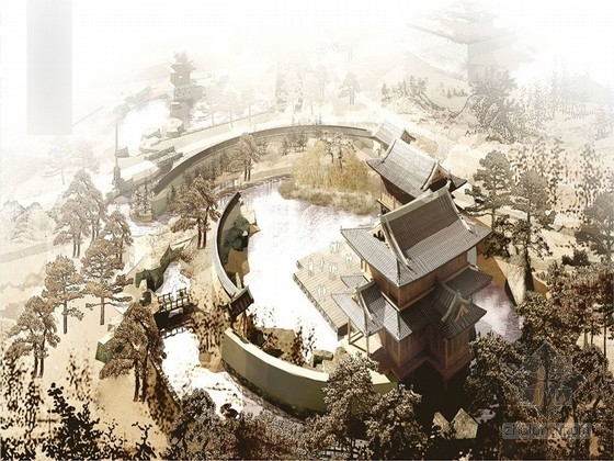 著名小区景观规划资料下载-[开封]北宋风韵风格城市景观规划设计方案（北京著名研究院）