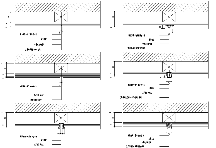 软膜天花平顶节点图资料下载-室内装修标准设计节点图