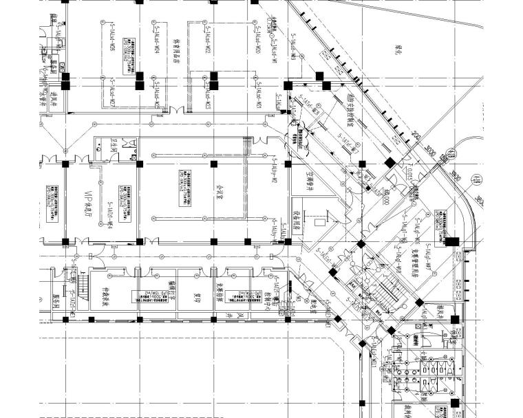 [江苏]某奥体中心体育馆强电施工图纸-体育馆照明平面图