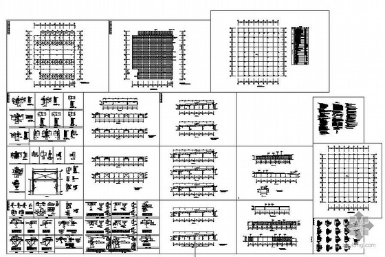 8m跨度钢结构厂房图纸资料下载-广州某单层钢结构厂房图纸