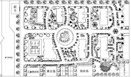 居住区课程设计资料下载-[课程设计]某居住区景观设计方案