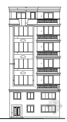 七层单元式住宅建筑设计资料下载-某七层私人住宅建筑方案图