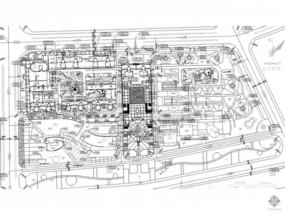 公共空间平面图效果图资料下载-[南阳]某十九层酒店总平面图（含效果图）