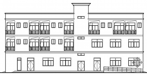 三层宿舍楼施工资料下载-[佛山市]某三层框架宿舍楼建筑施工图