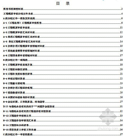 湖北省2013定额计价表资料下载-[名企]2013年工程概算审核用表及归档资料规定（42页）