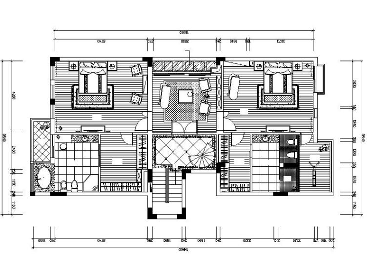 房建别墅施工图资料下载-[深圳]超豪华简欧4层别墅室内设计施工图（含效果图）