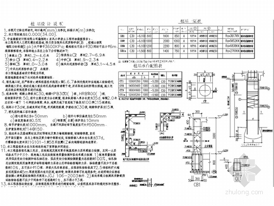 [长沙]五层框架结构小学行政综合楼结构施工图-桩设计说明