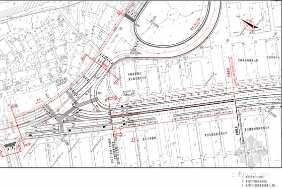 [浙江]含新奥法隧道双向四车道一级公路省道改建设计图纸812页（涵洞交通设施）-总体设计图 