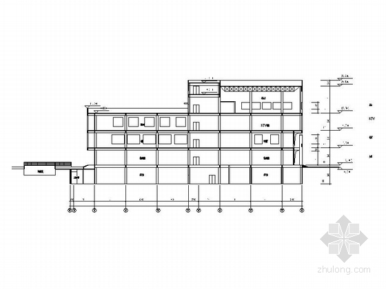 [宁波]高层框架筒体结构五星级酒店建筑施工图-高层框架筒体结构五星级酒店建筑剖面图