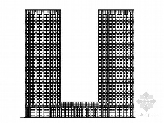 大连商务中心资料下载-[大连]某二十九层办公大楼外立面装饰建筑施工图