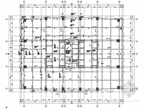 38层钢骨柱-框架核心筒结构办公楼结构施工图（多种基础结构 155米）-2层梁平法施工图