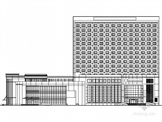 四层宾馆建施图资料下载-某十六层四星级宾馆酒店建筑施工图