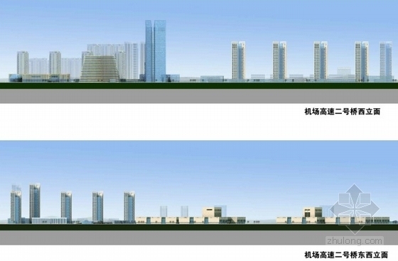 [陕西]大型商业区规划及单体设计方案文本-商业区立面图