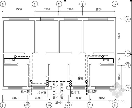 给水排水设计手册第5册资料下载-给排水安装工程施工图预算编制实例