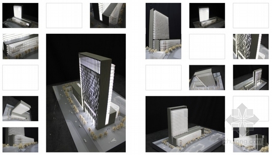 [安徽]某知名大学24层教学楼建筑方案文本（2份方案）-模型照片