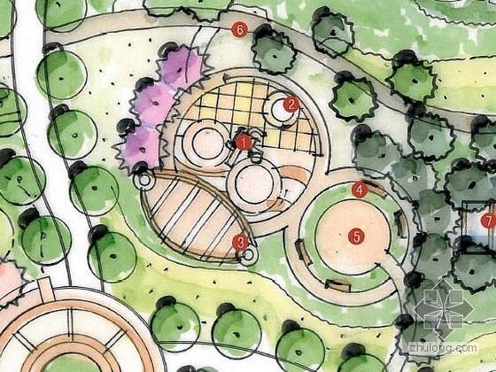 居住区景石花箱设计方案资料下载-南通居住区组团绿地设计方案