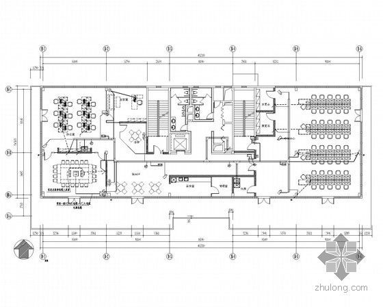 [河北]高新技术产业园办公楼装修工程强弱电施工图（新照明）-18#二层弱电平面图
