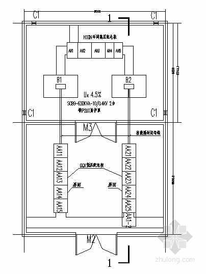 配电房工程技术交底资料下载-某小区配电房图