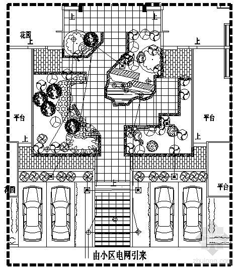 庭院景观照明资料下载-某庭院景观照明平面图