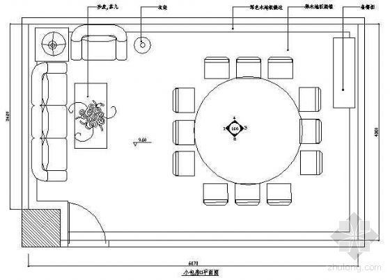办公餐厅设计平面布置方案资料下载-餐厅包房平面布置图1