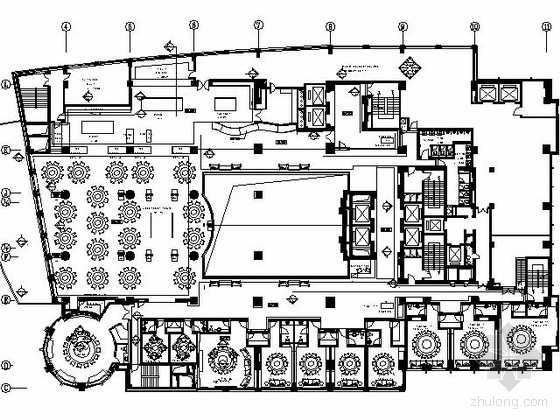 二层平方设计图资料下载-2000平米中餐厅内装设计图