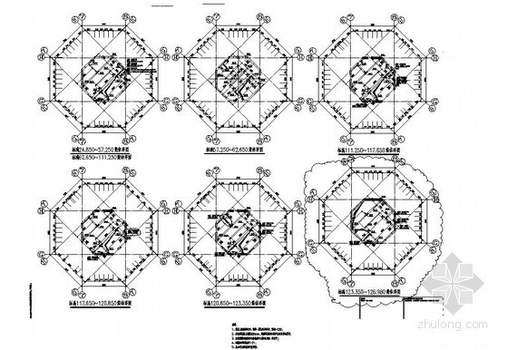 盐城市亭湖区行政中心资料下载-盐城市某钢桅杆结构设计图