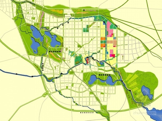 道路水系景观资料下载-[河北]城市环城水系景观规划设计方案