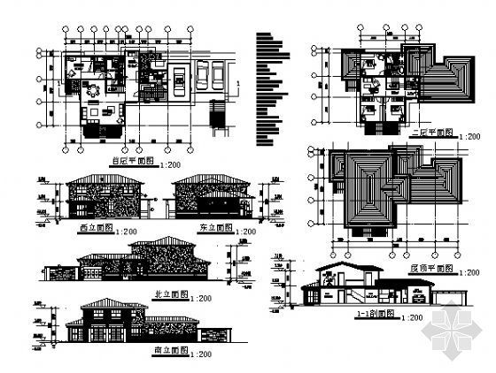 某二层小别墅建筑方案图-4