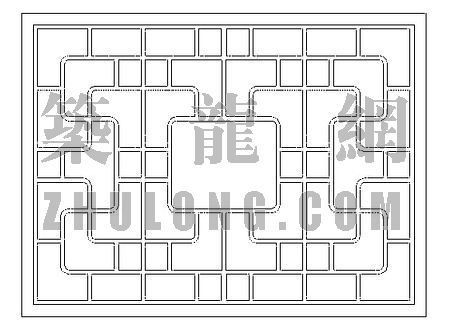 中式门连窗cad资料下载-中式窗004