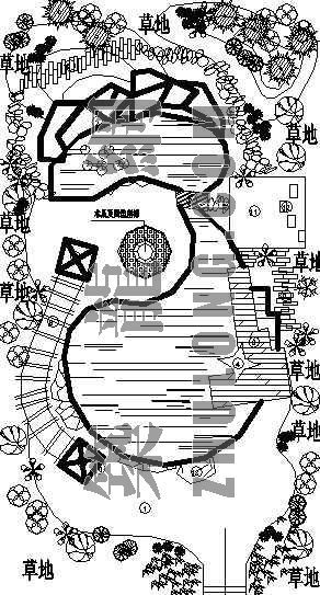 带状游园设计案例资料下载-某小游园绿化设计图