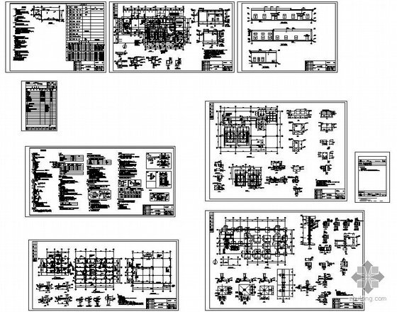 城市污水处理厂cad图资料下载-某城市污水处理厂污泥脱水机房建筑结构图