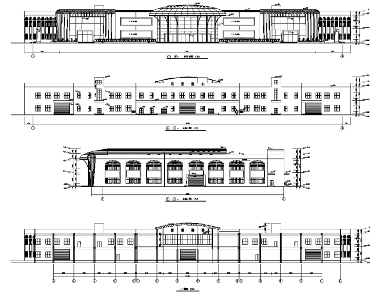 仿古商业单体建筑cad资料下载-某超市商业建筑设计方案施工图CAD