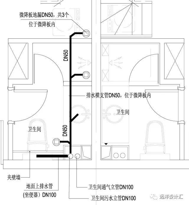 LOFT公寓卫生间的排水方案_13