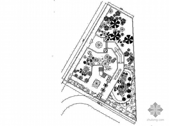 现代园林亭子施工图资料下载-某房地产小区小公园施工图