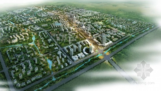 城市概念性规划设计资料下载-[四川]现代风格职教产业片区概念性规划设计