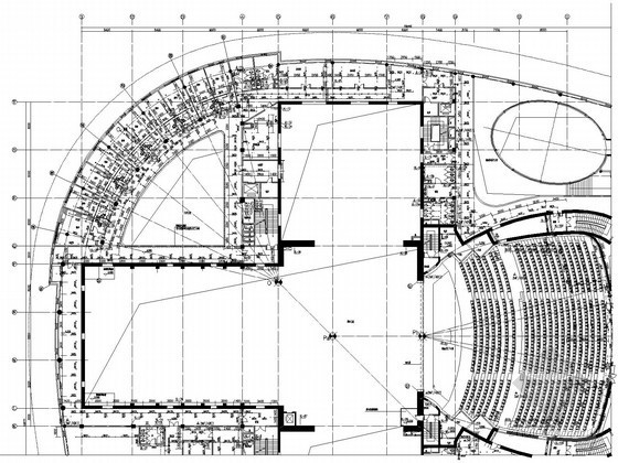 大型剧院模型资料下载-[北方]3.7万平大型剧院建筑给排水施工图（大空间智能灭火 水幕系统）