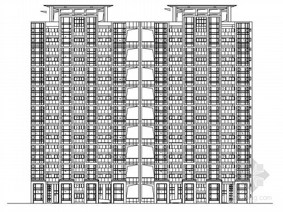 十八层住宅小区资料下载-[广东]某住宅区十八层塔式住宅建筑施工图（20号楼）