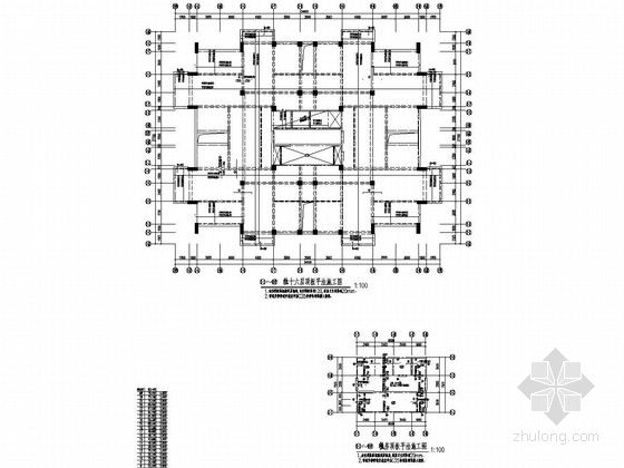 主楼带裙房su资料下载-新疆26层框架剪力墙结构商住楼结构施工图（带裙房）