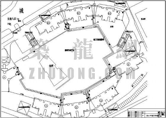 管道直饮水施工资料下载-某小区直饮水管道平面布置图