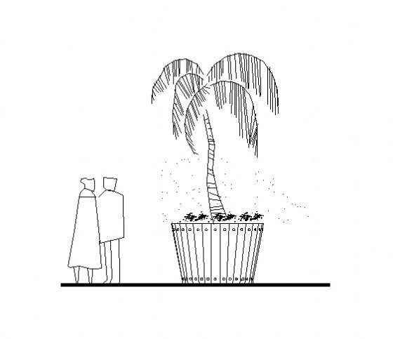 建筑活动板房详图资料下载-活动盆栽详图