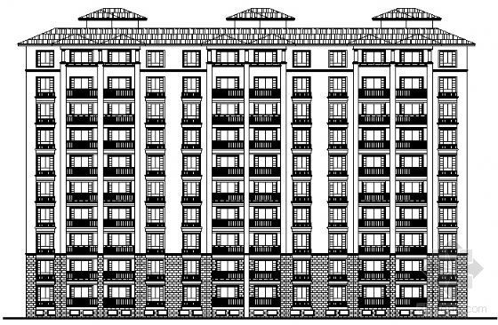 欧式小区方案设计资料下载-某现代欧式十层层住宅方案设计（带地下车库）