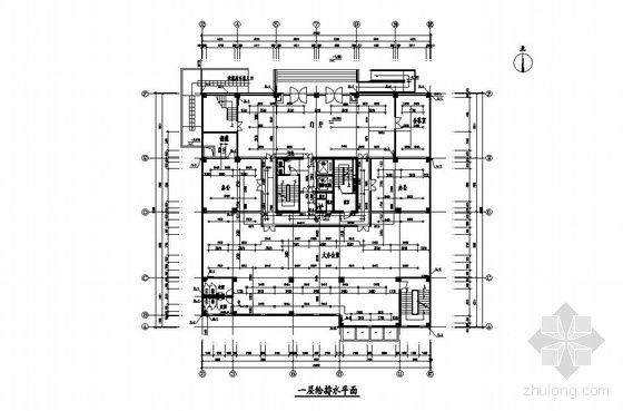 12层办公综合楼cad资料下载-某12层办公综合楼给排水全套图纸